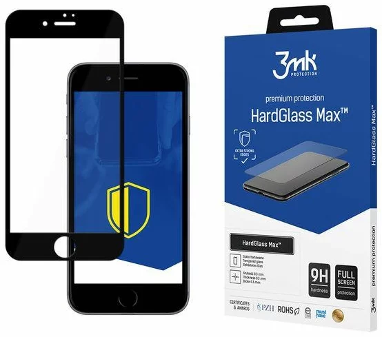 Ochranné sklo 3MK Apple iPhone 8 Plus Black - 3mk HardGlass Max