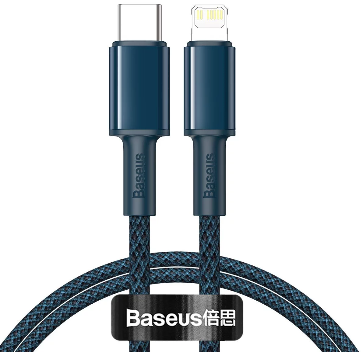 Kábel Baseus High Density Braided Cable Type-C to Lightning, PD,  20W,  2m (blue) (6953156231962)