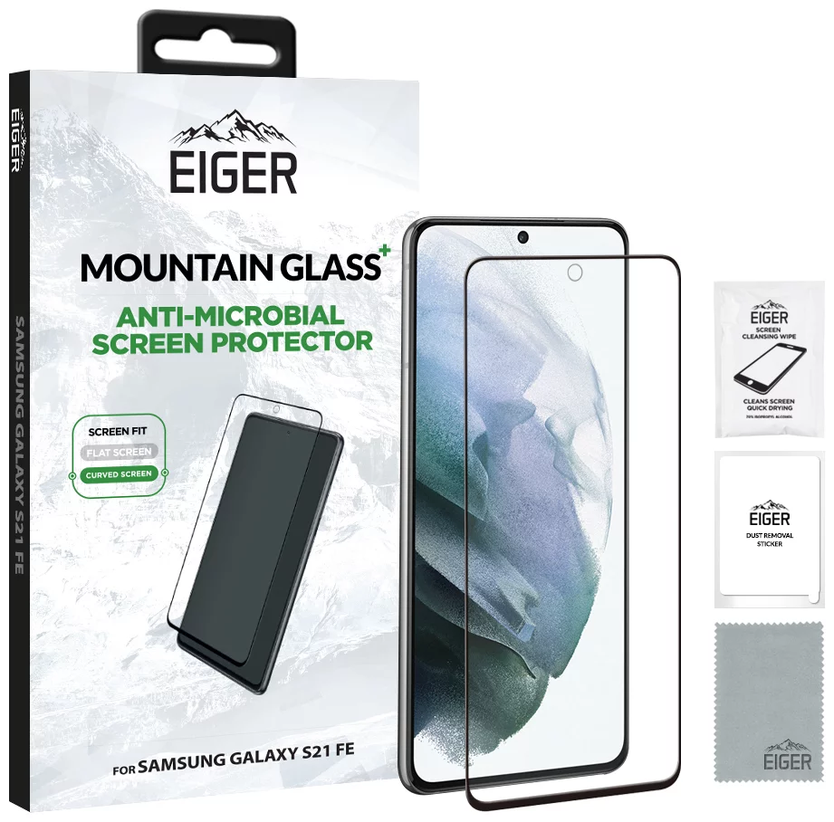 Ochranné sklo Eiger Mountain Glass+ 3D Screen Protector for Samsung Galaxy S21 FE