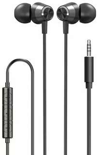 Slúchadlá XQISIT NP In ear headset wired with Jack 3.5mm black (50908)