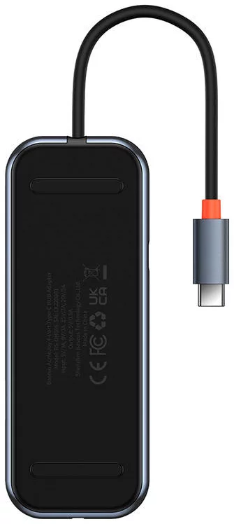 USB Hub Hub 4in1 Baseus AcmeJoy Series USB-C to 3xUSB 3.0 + USB-C PD (dark grey)
