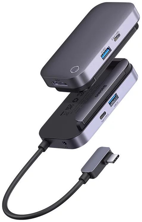 USB Hub Hub 4in1 Baseus PadJoy Series USB-C to USB 3.0 + HDMI + USB-C PD + jack 3.5mm (Grey)