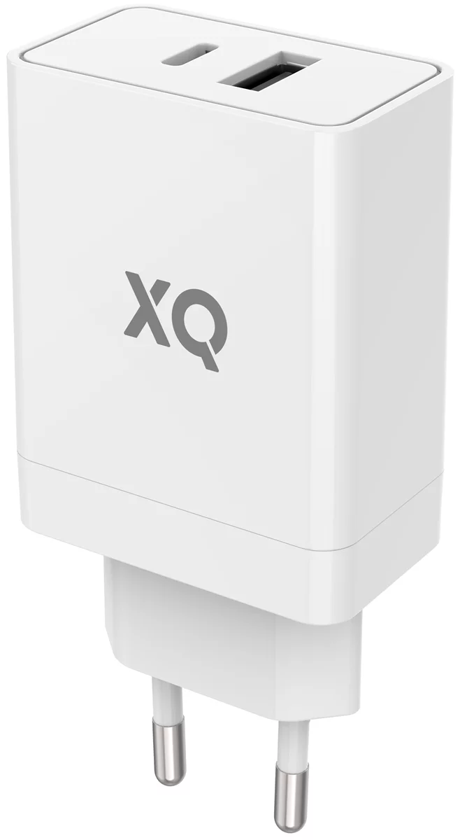 Nabíjačka XQISIT NP Travel Charger Dual USB-C&A PD30W white (50861)