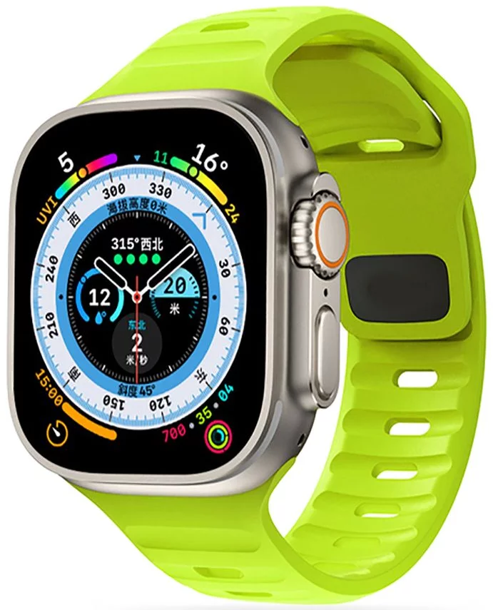 Remienok TECH-PROTECT ICONBAND LINE APPLE WATCH 4 / 5 / 6 / 7 / 8 / 9 / SE / ULTRA 1 / 2  (42 / 44 / 45 / 49 MM) LIME (9490713934838)