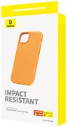 Ovitek Baseus Phone Case For IPhone 15 Pro Fauxther Series Orange