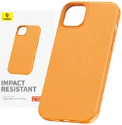 Ovitek Baseus Phone Case For IPhone 15 Plus Fauxther Series Orange