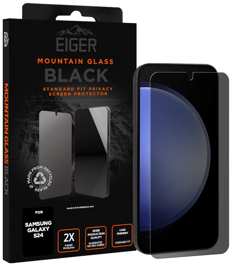 Ochranné sklo Eiger Mountain BLACK Privacy Screen Protector for Samsung S24