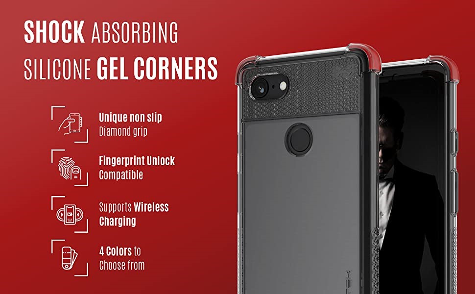 Ghostek - Google Pixel 3 Case, Covert 2 Series, Red (GHOCAS1023)