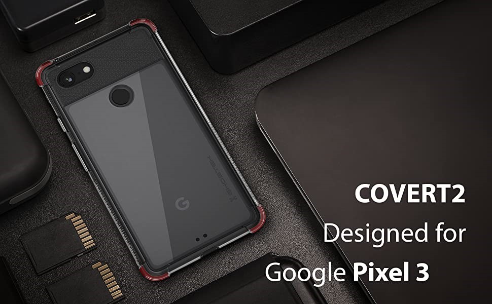Ghostek - Google Pixel 3 XL Case, Covert 2 Series, Black (GHOCAS1026)
