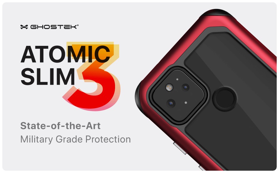 GHOSTEK ATOMIC Slim Case Pixel 4a 5G, red