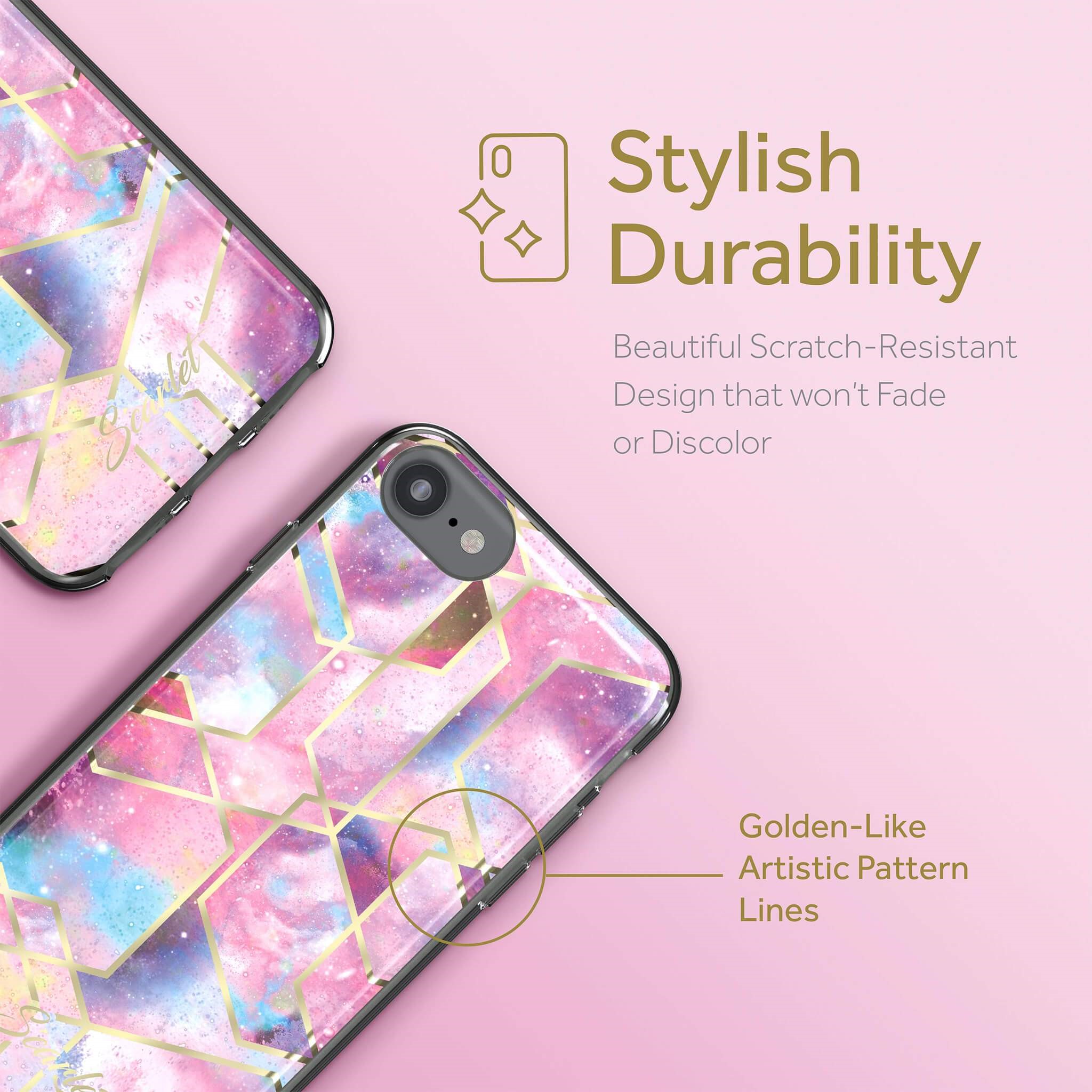 Ghostek Stylish Phone Case - Pink Stardust iPhone SE (2020)