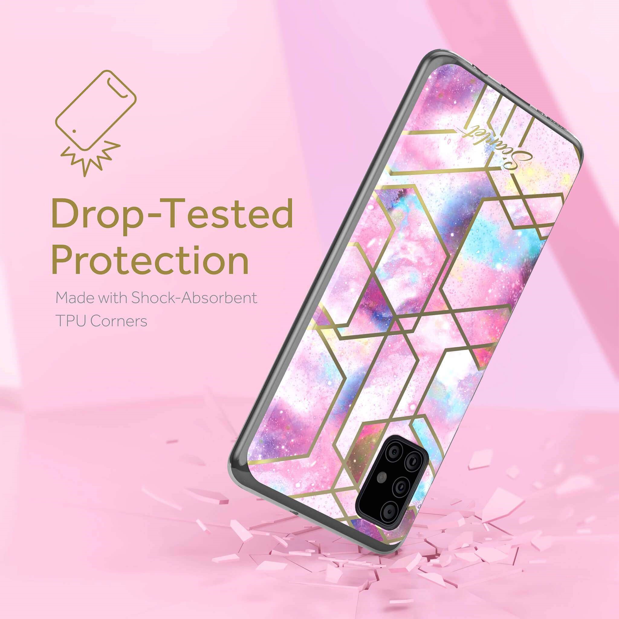 Ghostek Stylish Phone Case - Pink Stardust Galaxy A51