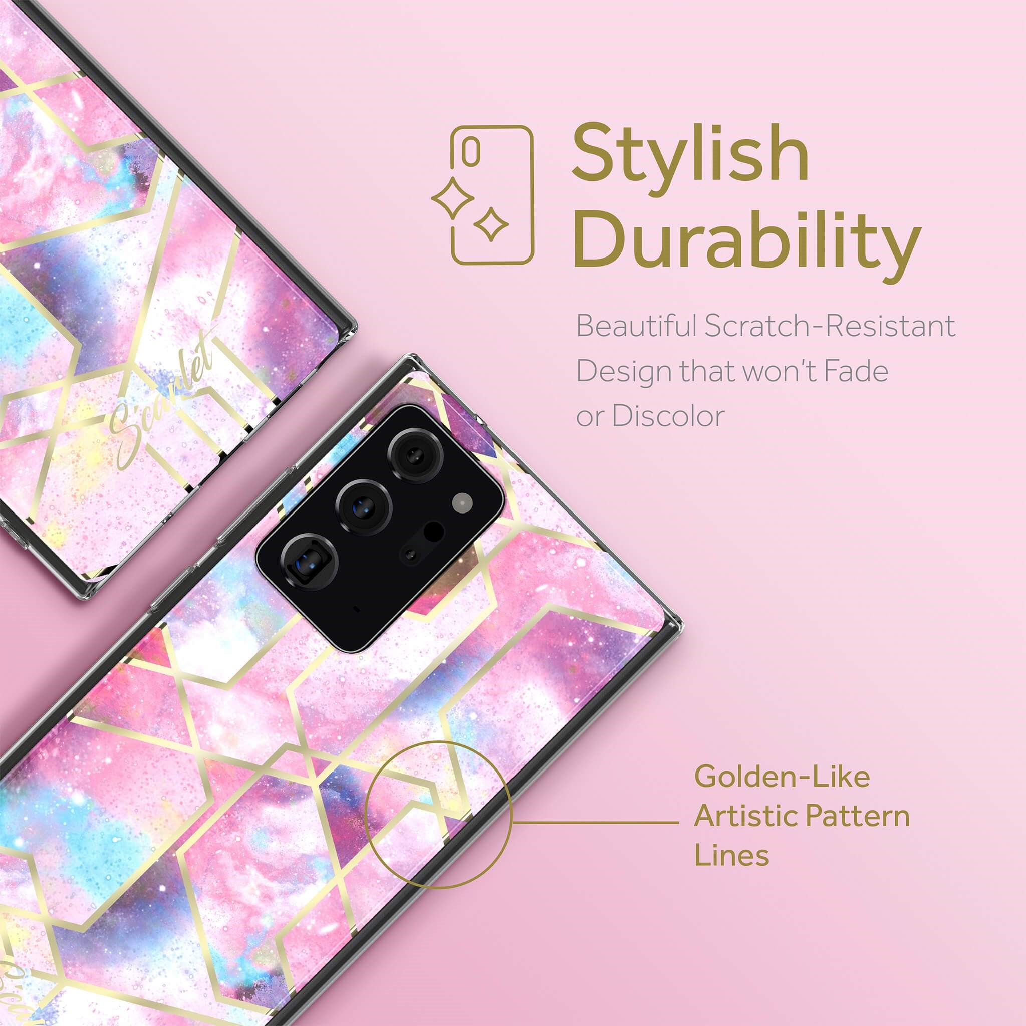 Ghostek Stylish Phone Case -Pink Stardust Samsung Galaxy Note 20 Ultra