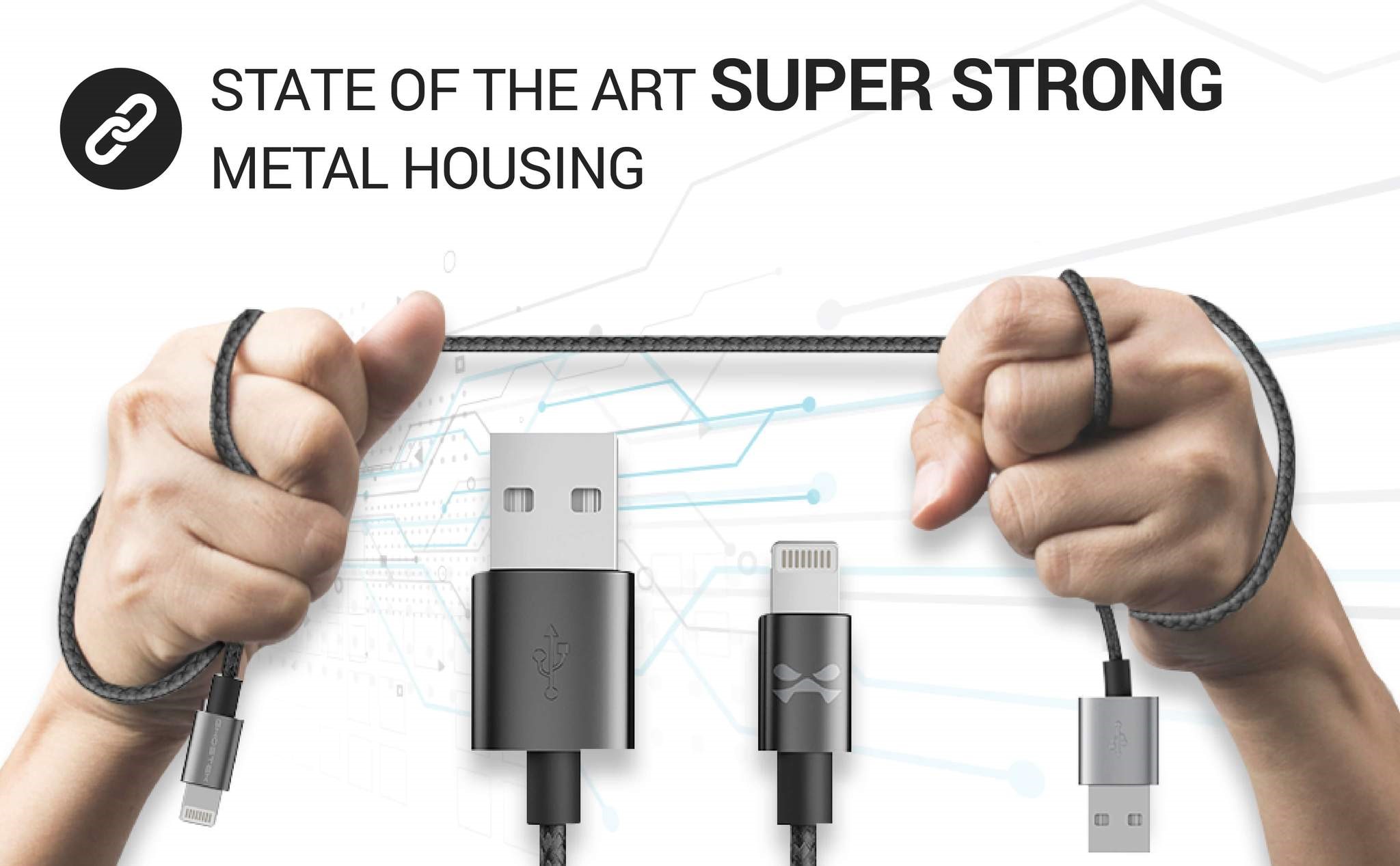 USB-C to USB-C - Durable Graded Charging Cables - 3 m