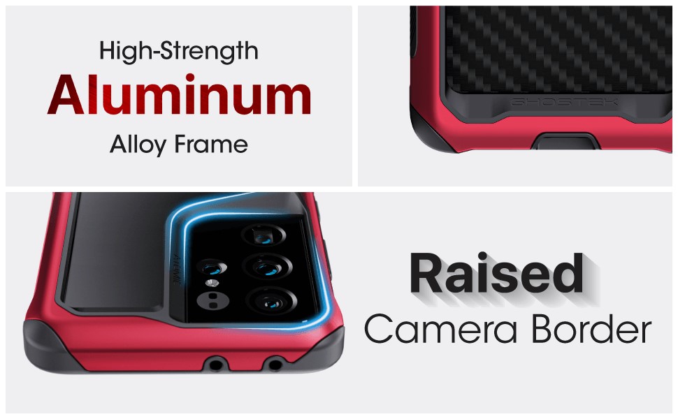 Ghostek Atomic Slim 4 Red Aluminum Case for Samsung Galaxy S21 Ultra