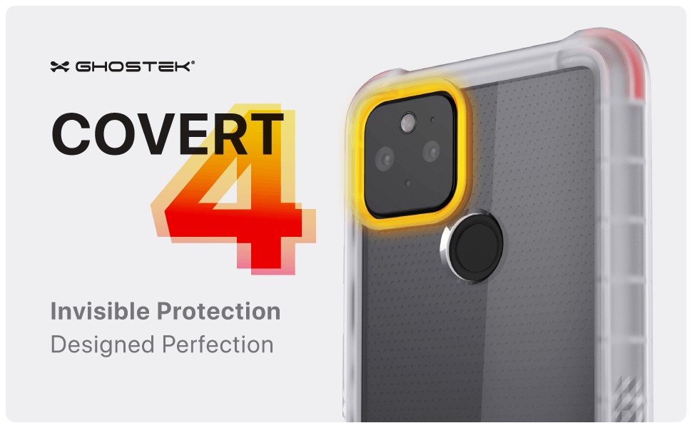 Ghostek Covert4 Clear Ultra-Thin Clear Case for Google Pixel 5 Smoke