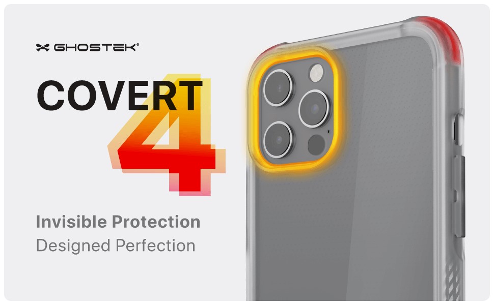 Ghostek Covert4 Clear Ultra-Thin Clear Case for Apple iPhone 12 Pro 