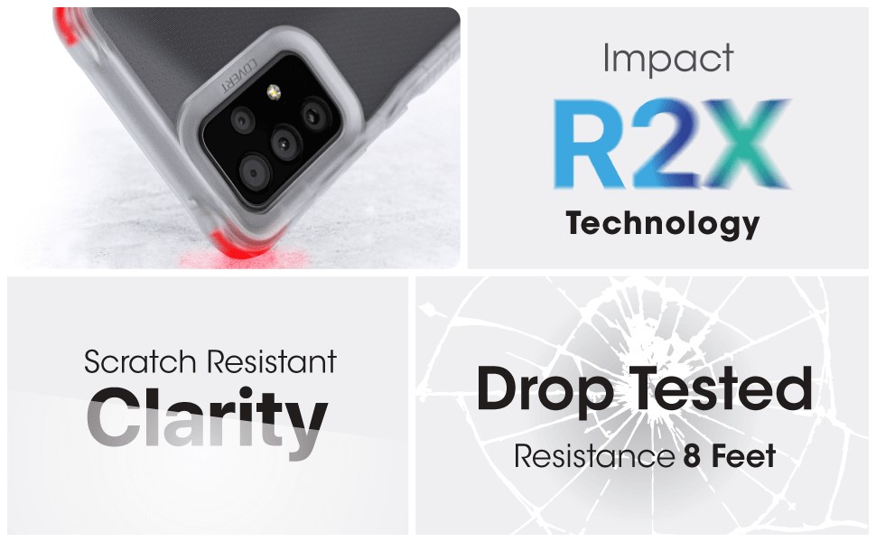 Ghostek Covert5 Clear Ultra-Thin Clear Case for Samsung A32