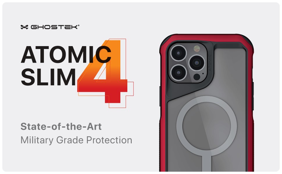 Ghostek ATOMIC Slim 4 iPhone 13 Pro Max, red (GHOCAS28560)