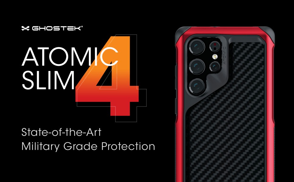 Ghostek Atomic Slim 4, Samsung Galaxy S22+, Red (GHOCAS2949)