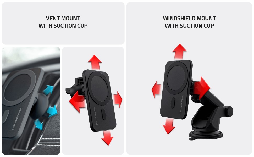 Ghostek Car MagSafe Mount — NRGmount, black (GHONRG023)