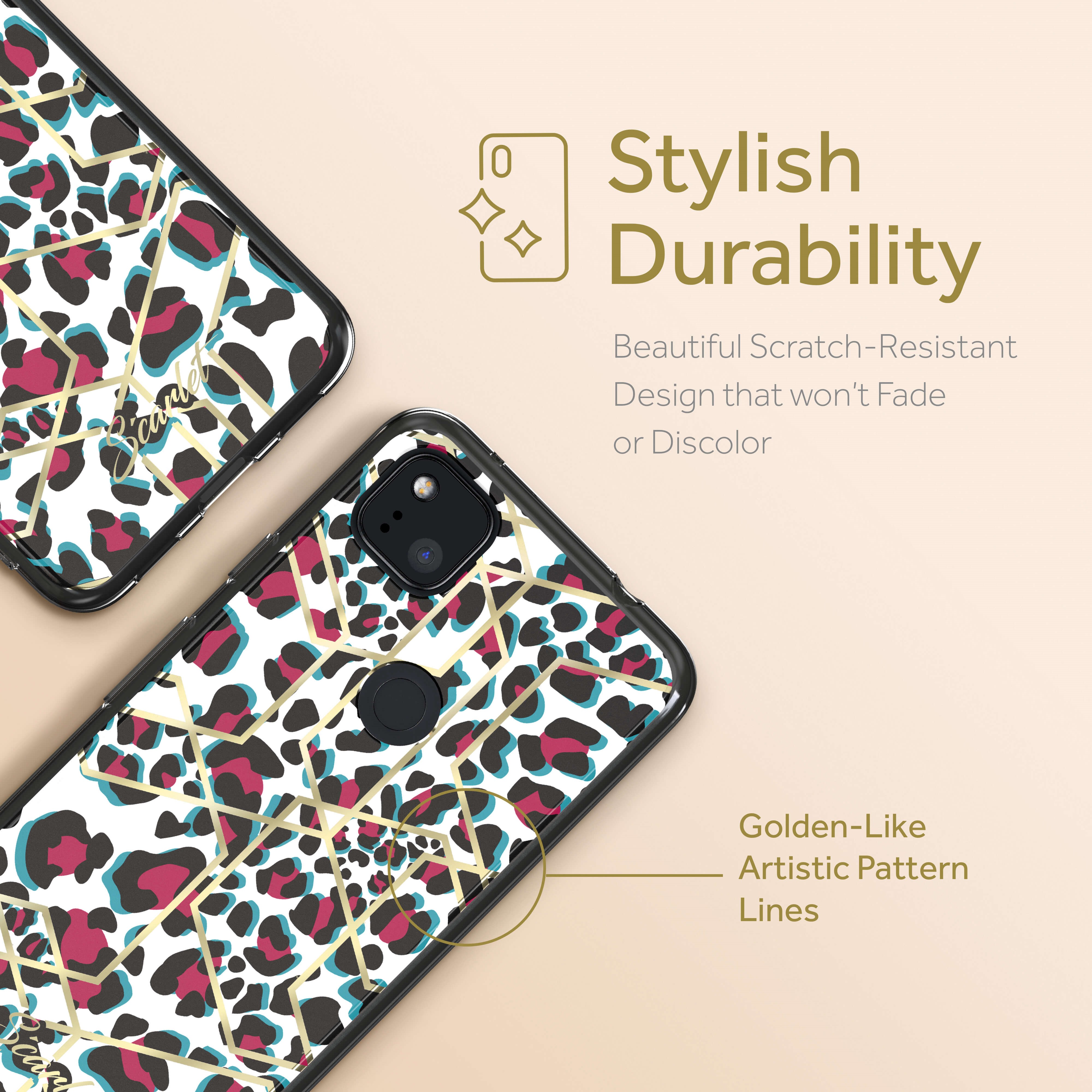 Ghostek SCARLET Case for Google Pixel 4a, Leopard (SCACAS035)