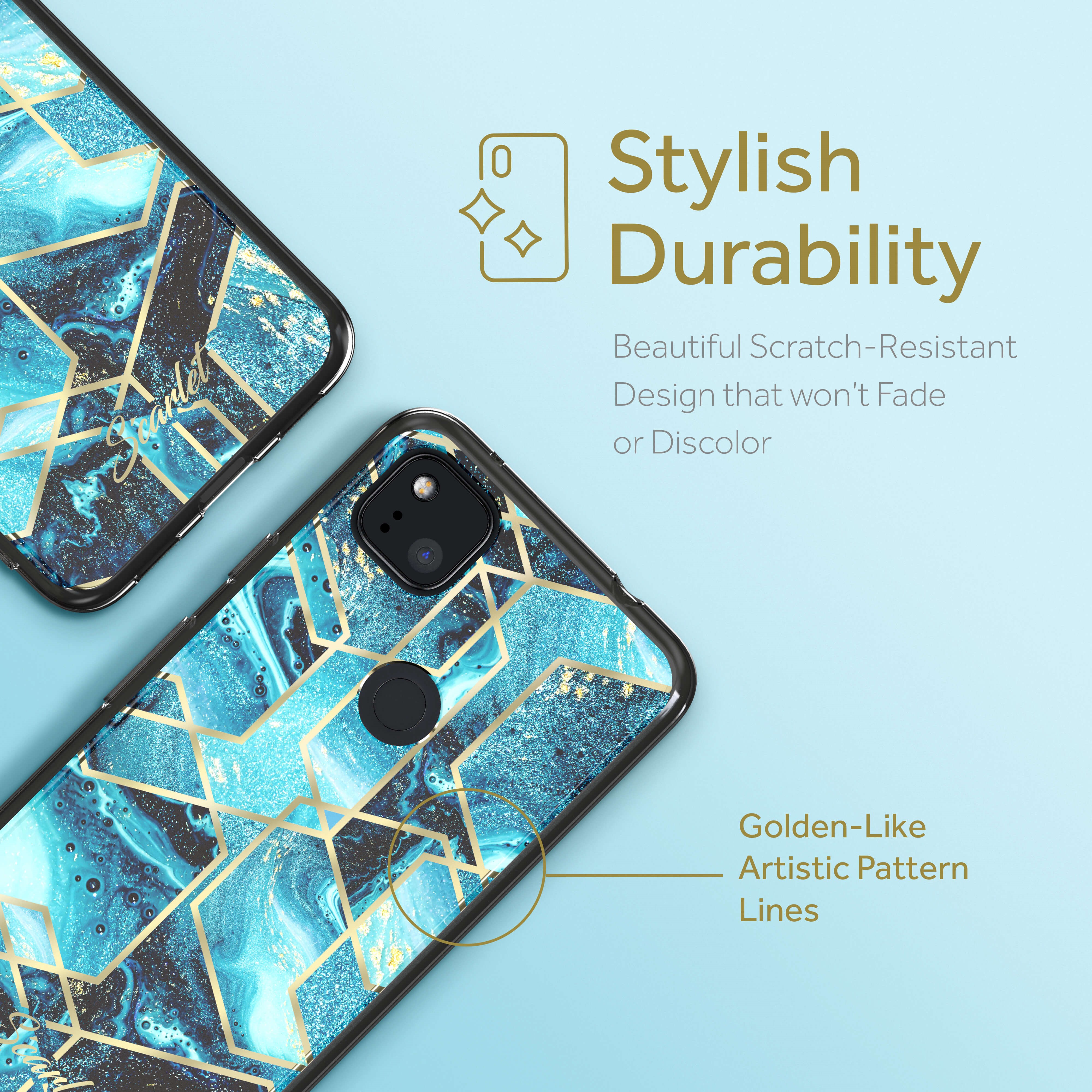 Ghostek SCARLET Case for Google Pixel 4a, Waves (SCACAS053)
