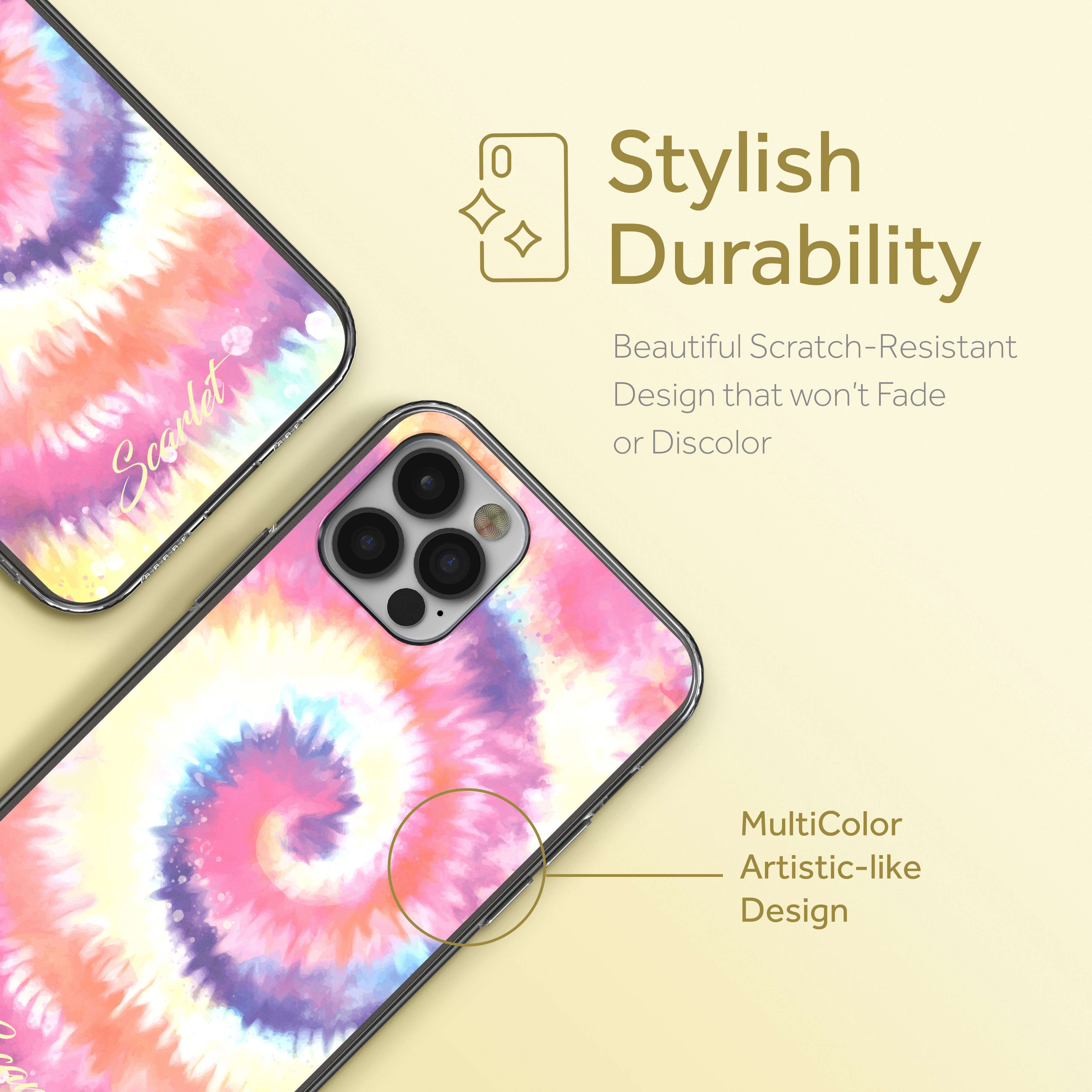 Ghostek SCARLET Case for Iphone 12 Pro, Tie Dye (SCACAS078)