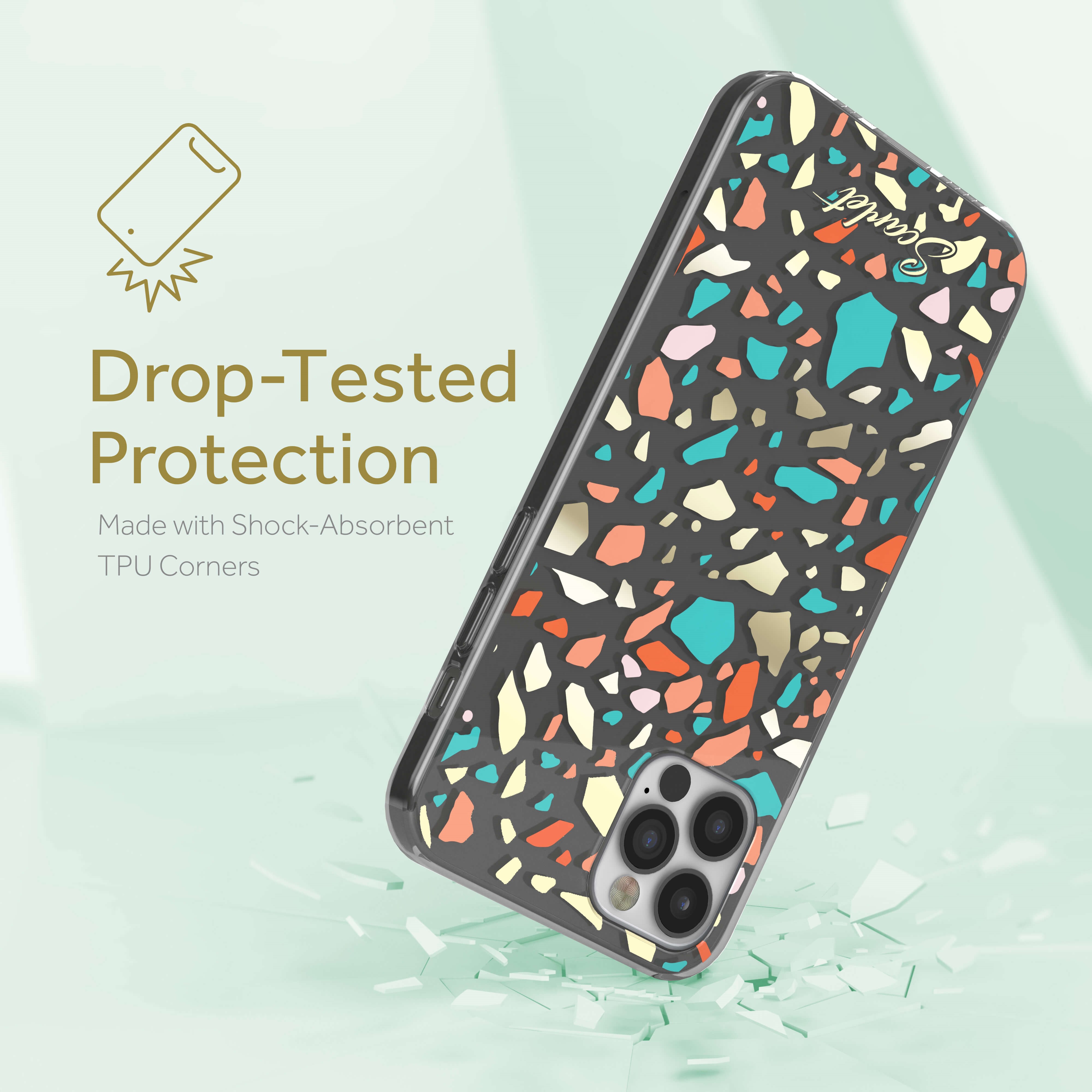 Ghostek SCARLET Case for Iphone 12 Pro, Terrazzo (SCACAS079)