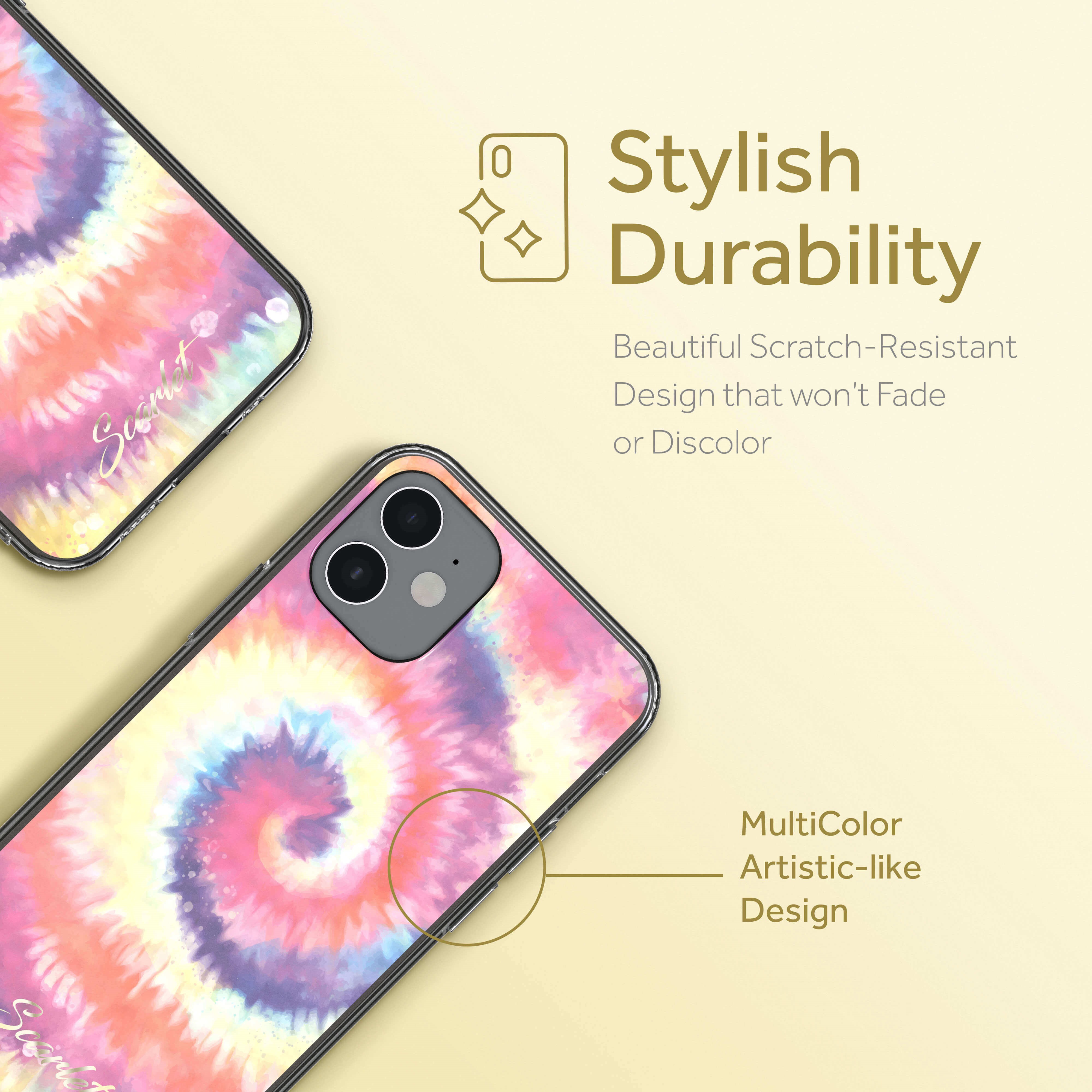 Ghostek SCARLET Case for Iphone 12 Mini, Tie Dye (SCACAS076)