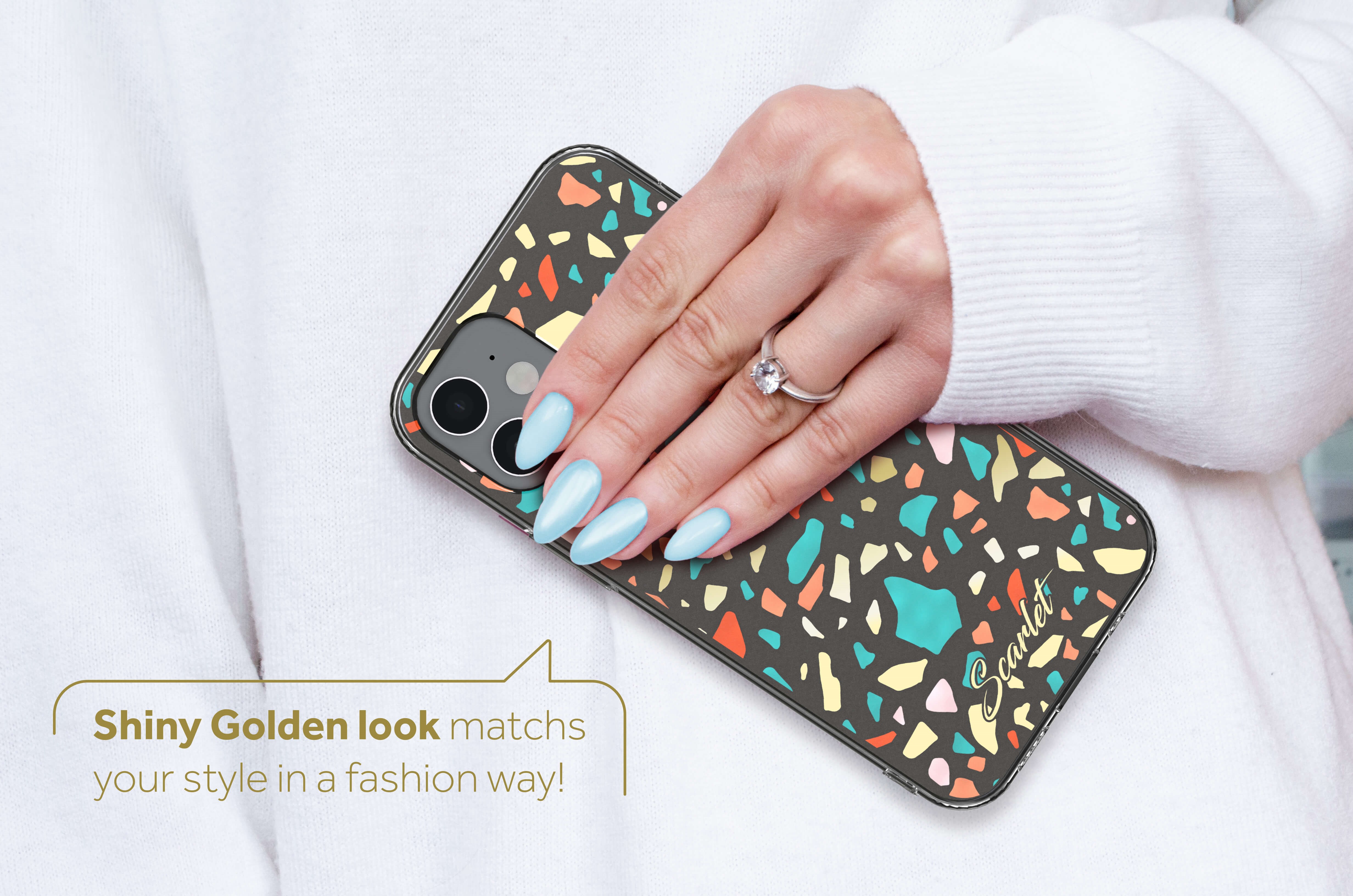 Ghostek SCARLET Case for Iphone 12 Mini, Terrazzo (SCACAS077)