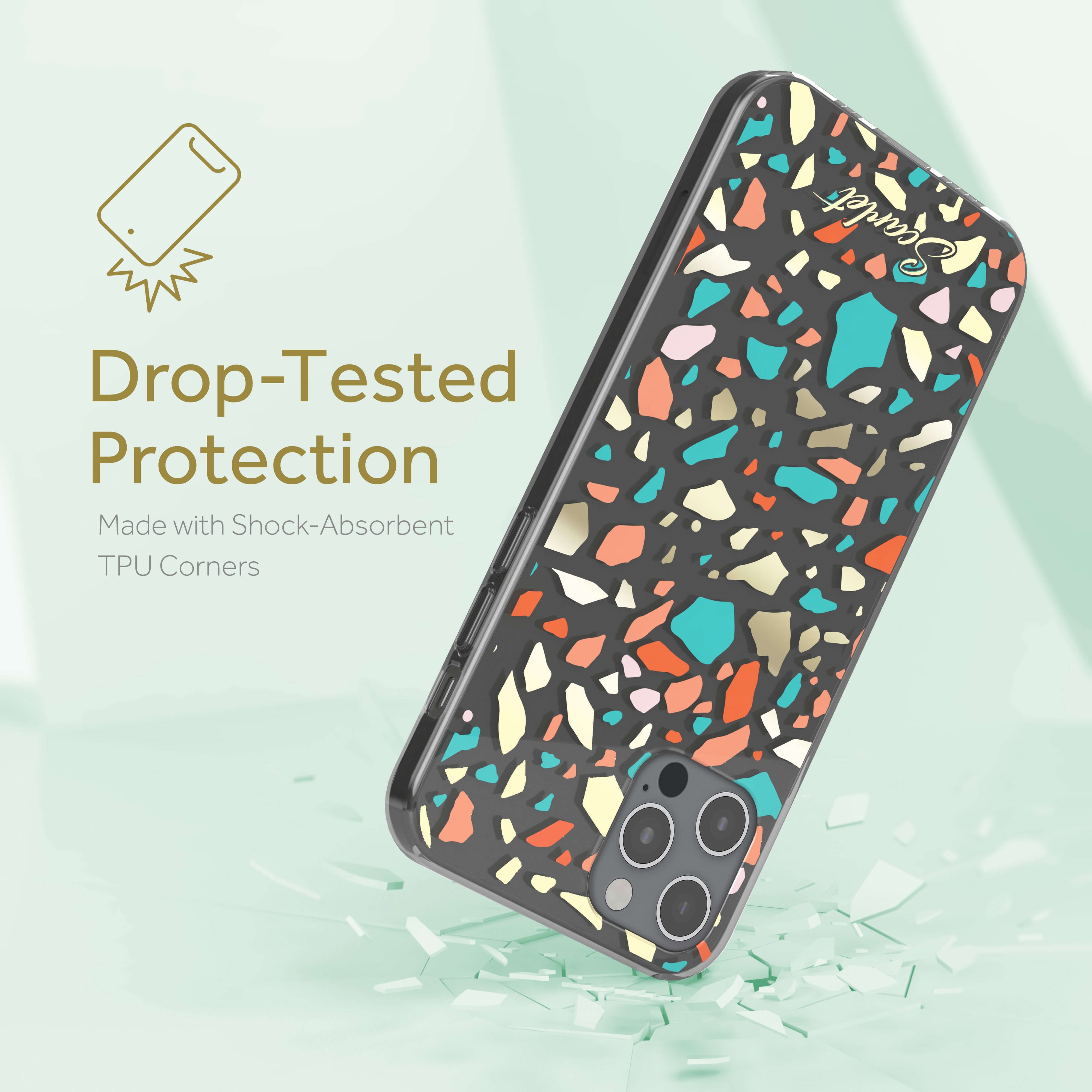Ghostek SCARLET Case for Iphone 12 Pro Max, Terrazzo (SCACAS081)