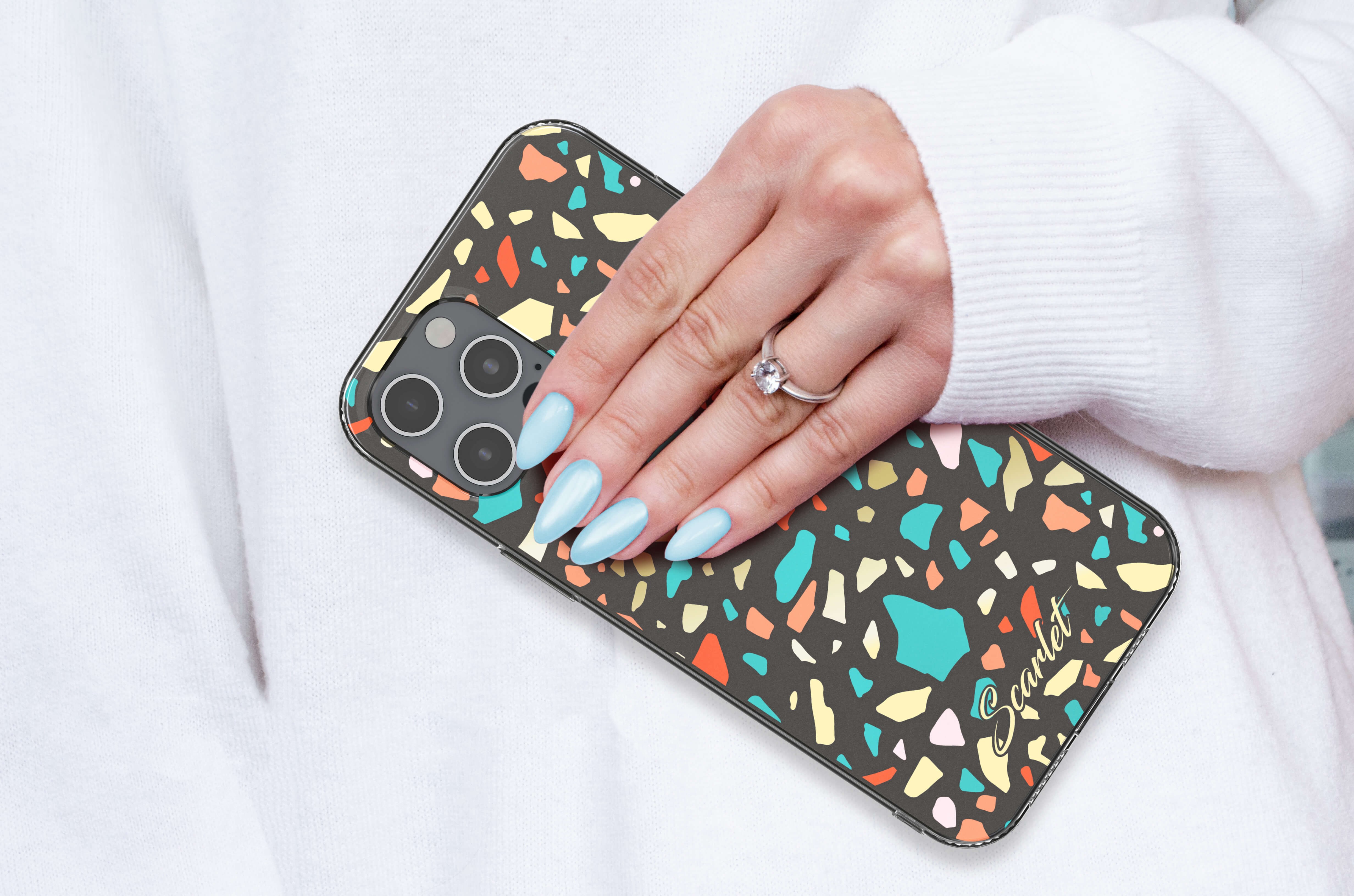 Ghostek SCARLET Case for Iphone 12 Pro Max, Terrazzo (SCACAS081)