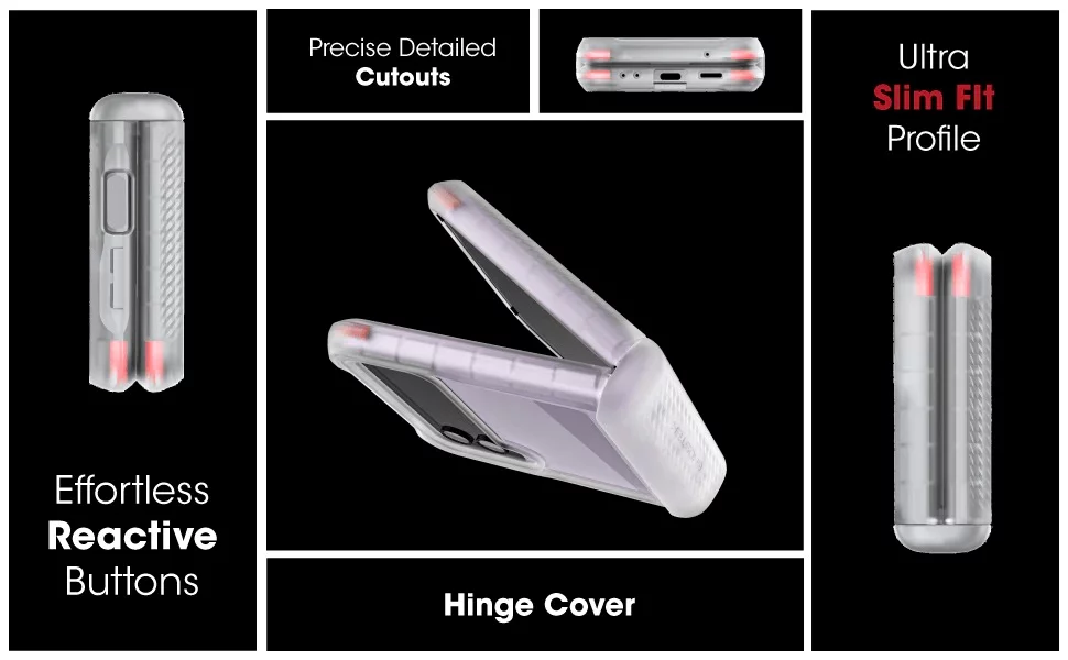 Ghostek Covert 6, Samsung Galaxy Z Flip 4, Clear (GHOCAS3200)