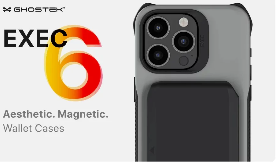 Ghostek Exec Apple iPhone 15 Pro Wallet Case Black