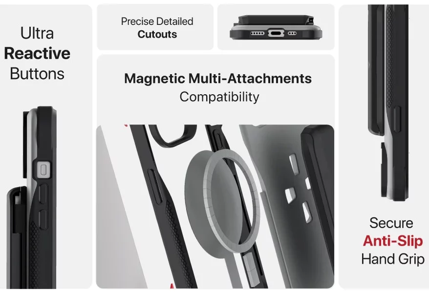 Ghostek Exec Apple iPhone 15 Pro Max Wallet Case Black