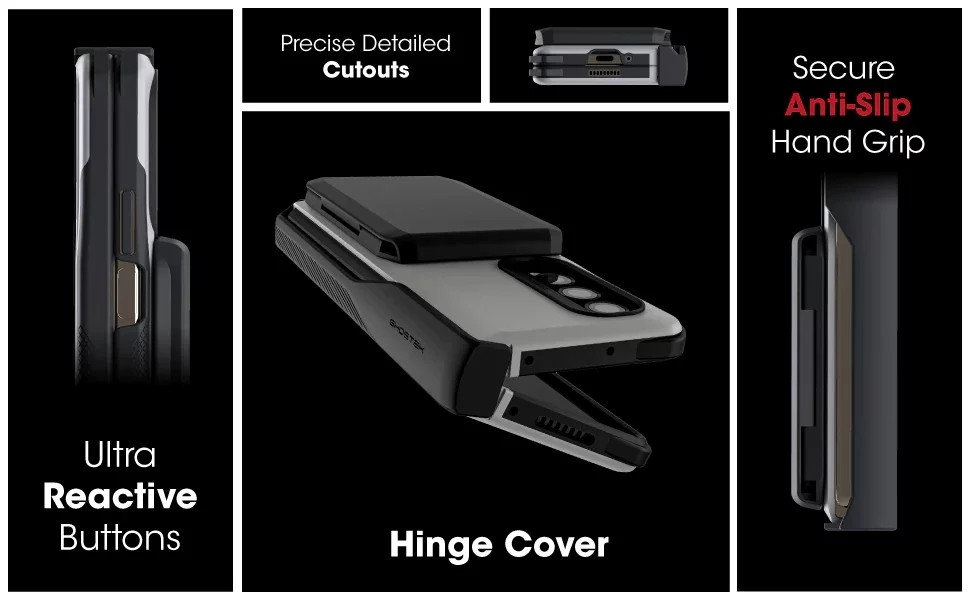 Ghostek EXEC Samsung Galaxy Z Fold5 Case Wallet Black