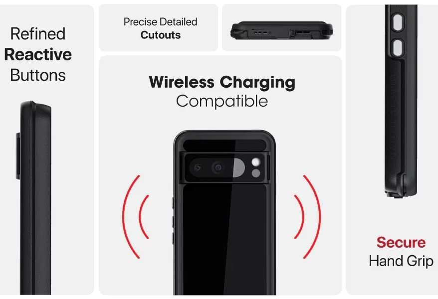 Ghostek Nautical Slim Google Pixel 8 Waterproof Case Black