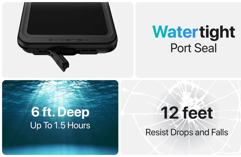 Ghostek Nautical Slim Google Pixel 8 Waterproof Case Clear