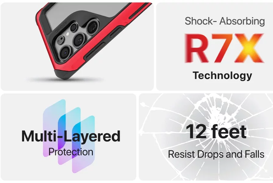 Ghostek Atomic Slim 4 Red Aluminum Case for Samsung Galaxy S24