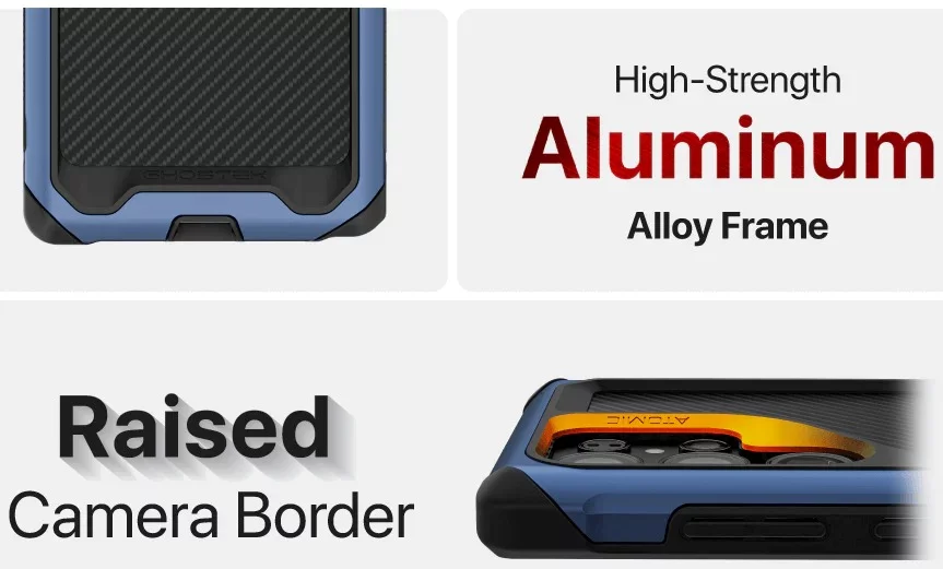 Ghostek Atomic Slim 4 Black Aluminum Case for Samsung Galaxy S24 Ultra