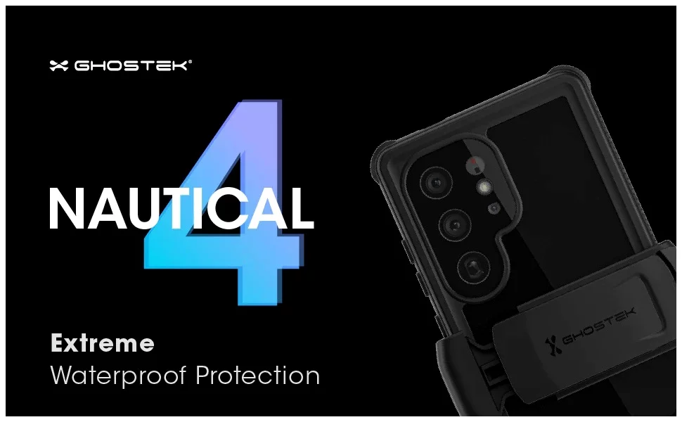Ghostek Nautical 4 Clear Extreme Waterproof Case with Holster for Galaxy S24 Plus