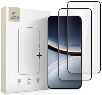 TECH-PROTECT Glass Fit+ pack de 2 cristal protector para Xiaomi Poco F7 5G negro  