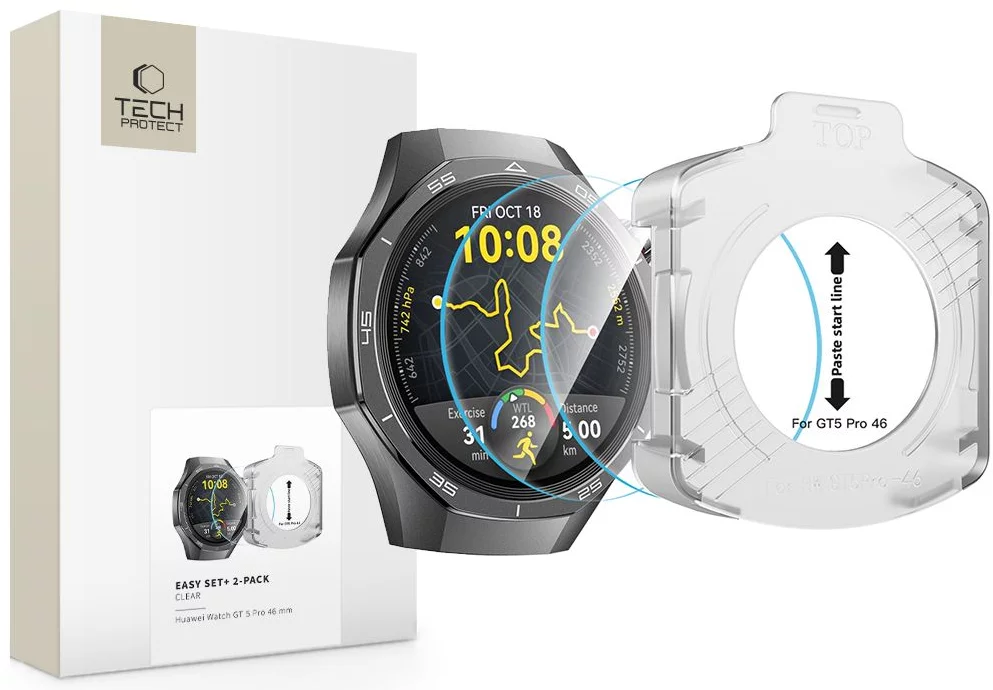TECH-PROTECT EASY SET+ 2-PACK HUAWEI WATCH GT PRO (46 MM) CLEAR