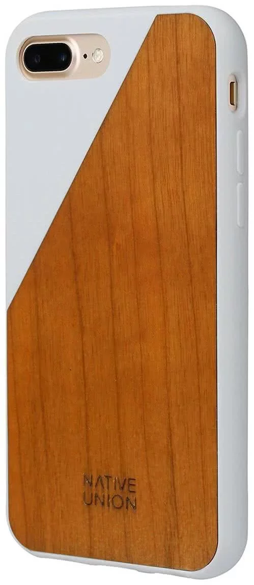 E-shop Kryt NATIVE UNION - CLIC Wooden Case for iPhone 7/8 Plus , White / Cherry Wood (CLIC-WHT-WD-7P)