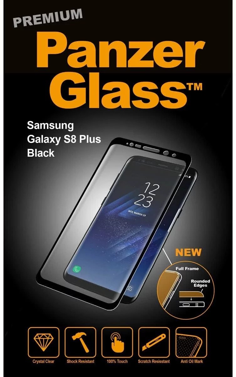 Levně Ochranné sklo PanzerGlass Premium pre Samsung Galaxy S8 Plus, 0.40 mm - Black (7115)