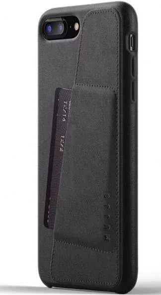 E-shop Kryt MUJJO - Full Leather Wallet Case for iPhone 8 Plus /7 Plus - Black (MUJJO-CS-091-BK)