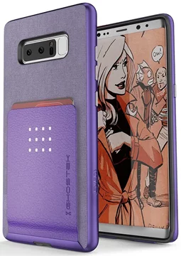 Ghostek - Samsung Galaxy Note 8 Wallet Case Exec 2 Series, Purple (GHOCAS890)