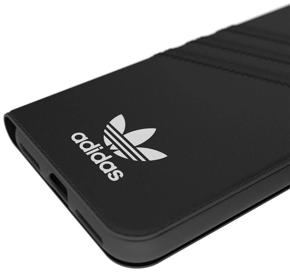 Cover ADIDAS Apple iPhone 6 6s 7 8 Booklet Case SUEDE Black White