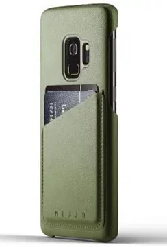 MUJJO Full Leather Wallet Case for Galaxy S9 - Olive (MUJJO-CS-100-OL) 